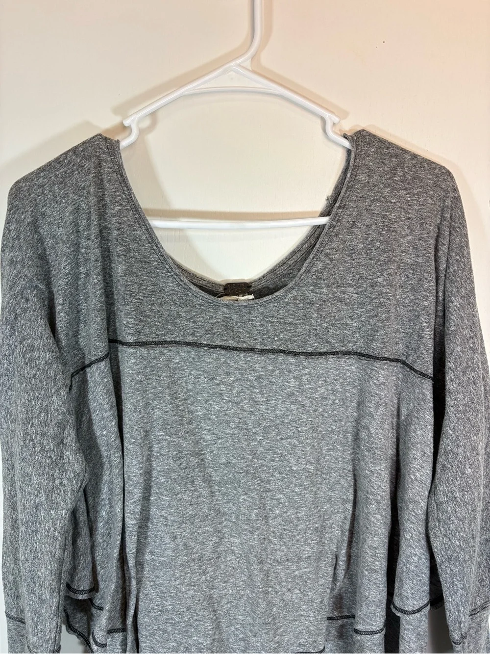 Free People We the Free Cloud Nine‎ Grey Long Sleeve Top Size Medium